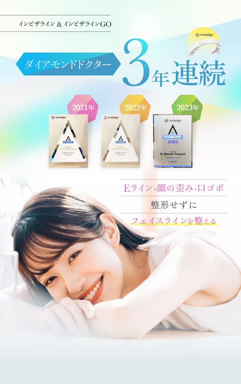 Eライン・顔の歪み・口ゴボ整形せずにフェイスラインを整える インビザライン&インビザラインGO